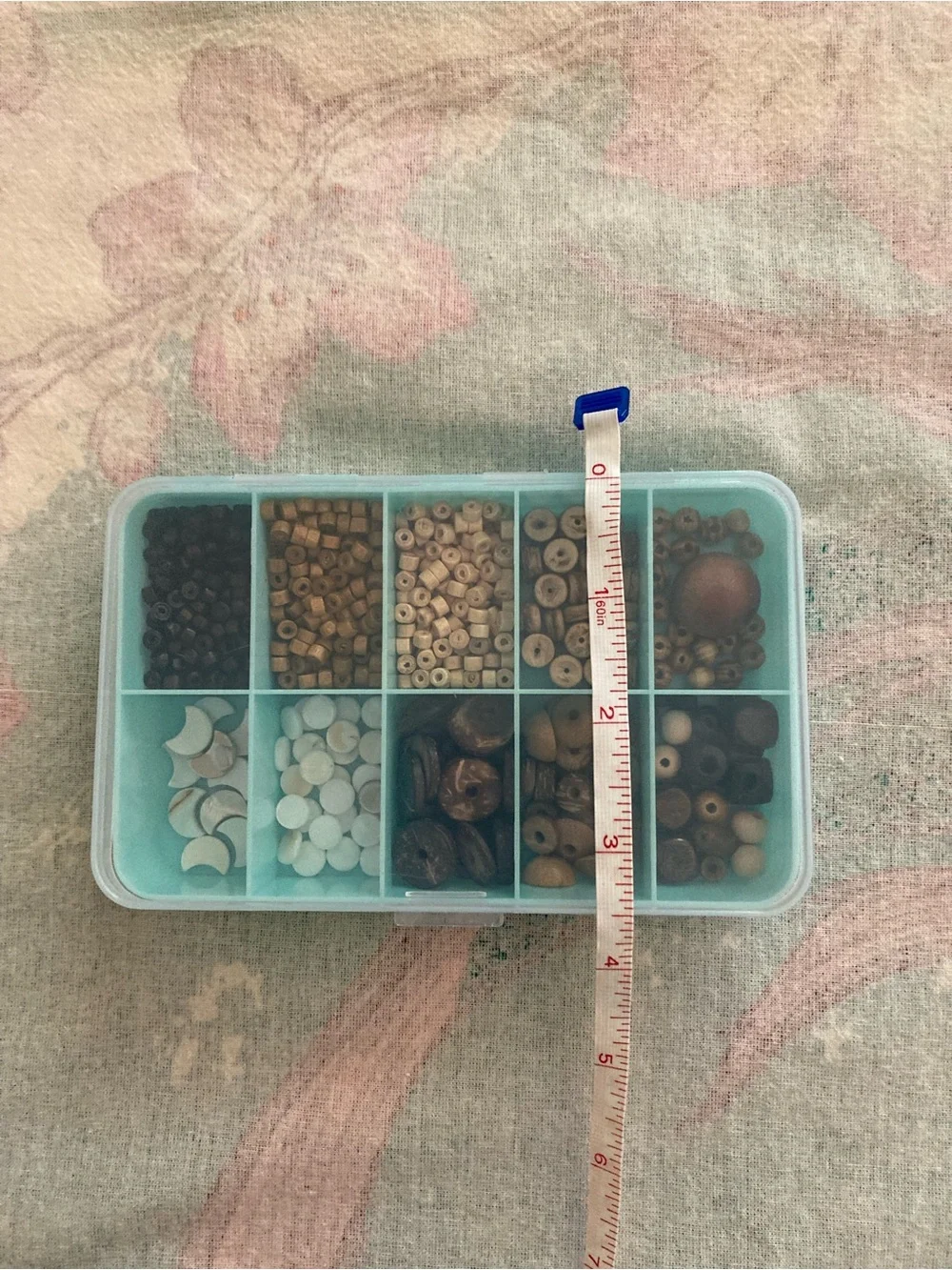Wood, Coconut and Shell Bead Mix with Organizer